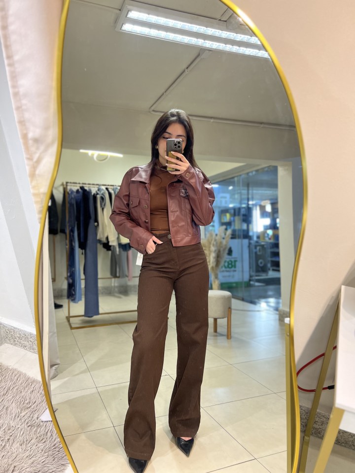 CALÇA WIDE LEG COTELE BRUNA